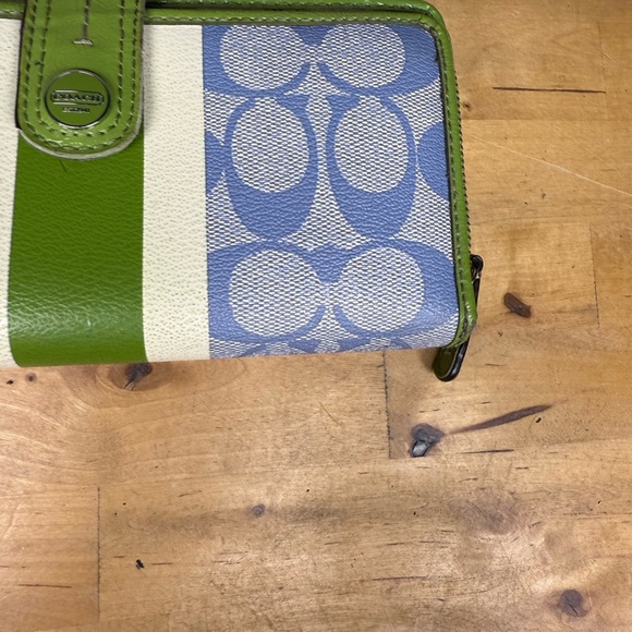 Coach Blue and Green Wallet - Picture 4 of 14